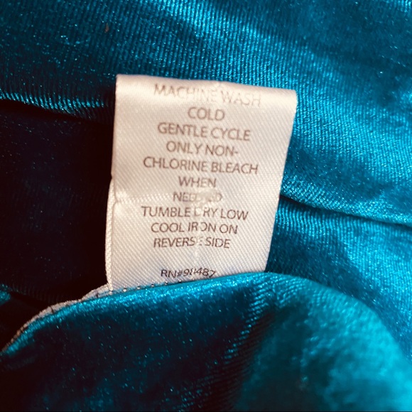 Midnight Velvet Teal Blue Stretchy Night Out Knee Length Office Party Dress - Picture 11 of 12